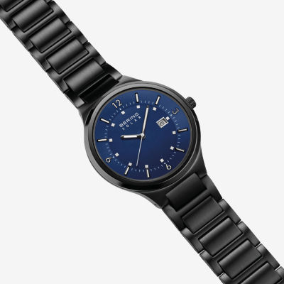 Bering Mens Black Stainless Steel Bracelet Watch 14442-727