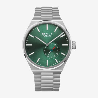 Bering Mens Automatic Silver Tone Stainless Steel Bracelet Watch 19441-708