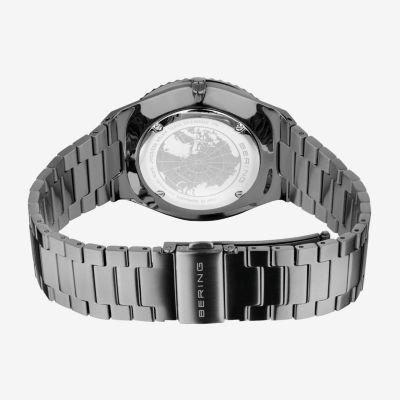 Bering Mens Gray Stainless Steel Bracelet Watch 18940-777