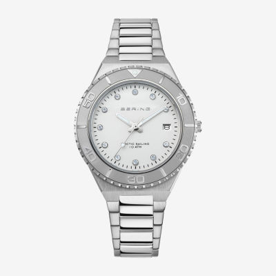 Bering Womens Silver Tone Stainless Steel Bracelet Watch 18936-704