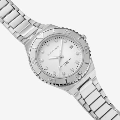 Bering Womens Silver Tone Stainless Steel Bracelet Watch 18936