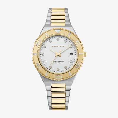 Bering Womens Two Tone Stainless Steel Bracelet Watch