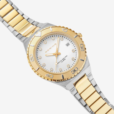 Bering Womens Two Tone Stainless Steel Bracelet Watch