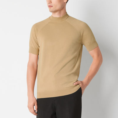 J. Ferrar Mens Short Sleeve Mock Neck Top