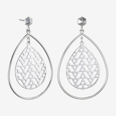 Bijoux Bar Delicates Silver Tone Filigree Drop Earrings