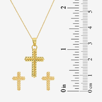 14K Gold Cross 2-pc. Jewelry Set