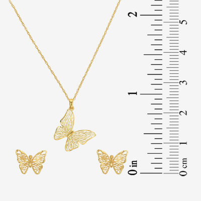 Made in Italy 14K Gold Butterfly 2-pc. Jewelry Set