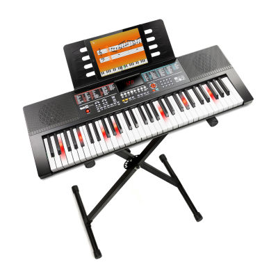 Rockjam 61K Light Up Keyboard Piano Kit RJ640L-XS, Color: Black