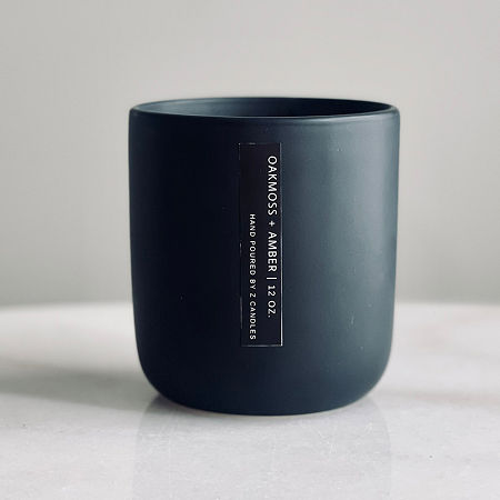 Z Candles 12 oz Oakmoss + Amber 2-wick Scented Jar Candle In Black