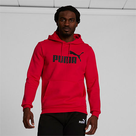 PUMA Essential Mens Long Sleeve Hoodie, Large, Red