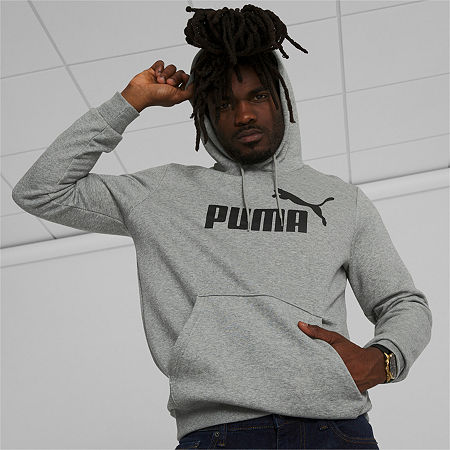 PUMA Essential Mens Long Sleeve Hoodie, Large, Gray