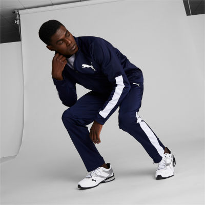 PUMA Contrast Mens Mid Rise Straight Track Pant