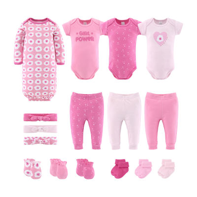 The Peanutshell Pretty Pink 0-3 Months Baby Girls 16-pc. Baby Clothing Set