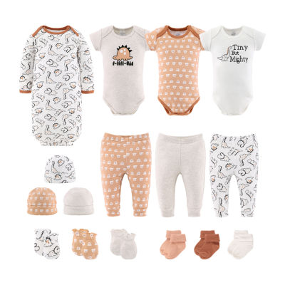 The Peanutshell Tiny Dino 0-3 Months Baby Unisex 16-pc. Baby Clothing Set