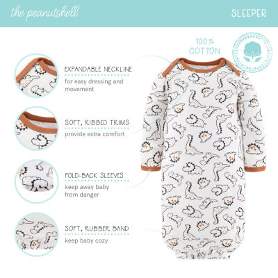 The Peanutshell 0-3m Tiny Dino Baby Unisex 16-pc. Baby Clothing Set