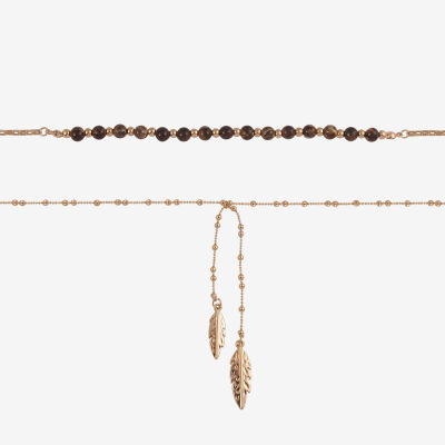 Mixit Gold Tone Womens 2-pc. Necklace Set