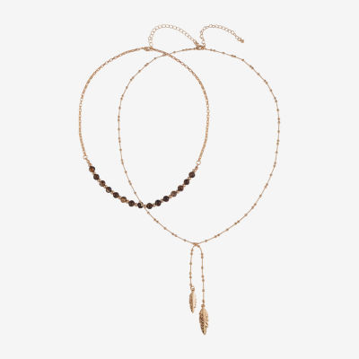 Mixit Gold Tone 2-pc. 24 Inch Link Necklace Set
