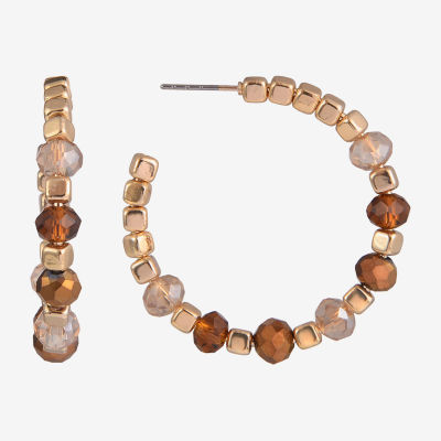 Mixit Gold Tone 40mm Hoop Earrings
