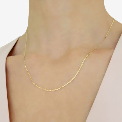 14K Gold 18 Inch Solid Valentino Chain Necklace