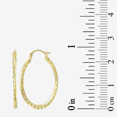 14K Gold 25mm Round Hoop Earrings