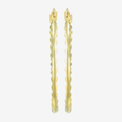 14K Gold 25mm Round Hoop Earrings