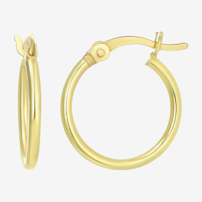 24K Gold Over Silver Round 3 Pair Earring Set