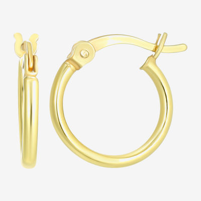 24K Gold Over Silver Round 3 Pair Earring Set