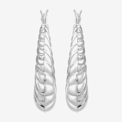 Sterling Silver 30mm Round Hoop Earrings