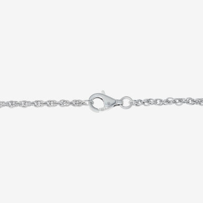 Mens Sterling Silver Cross 24 Inch Pendant Necklace