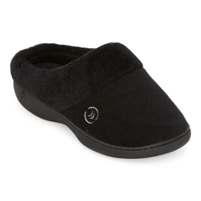 Isotoner® Mixed Microterry Hoodback Clog Slippers