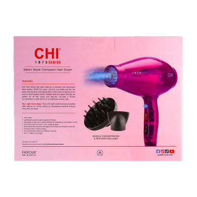 CHI Totally Pink "C-Thru" Compact Hair Dryer Exclusive to JCPenney