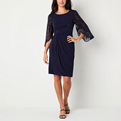 Connected Apparel Womens 3 4 Sleeve Sheath Dress