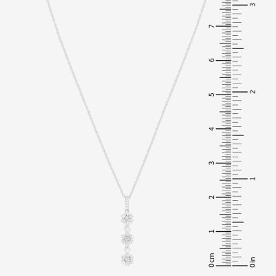 Limited Quantities! Womens 1/ CT. T.W. Natural White Diamond Sterling Silver 18 Inch Pendant Necklace