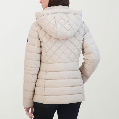 Hfx Womens Hooded Easy-on + Easy-off Lightweight Puffer Jacket
