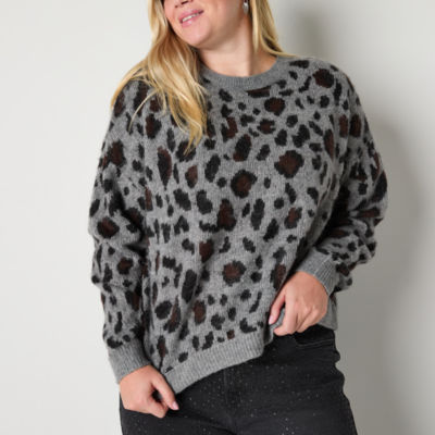 a.n.a Womens Crew Neck Long Sleeve Pullover Sweater