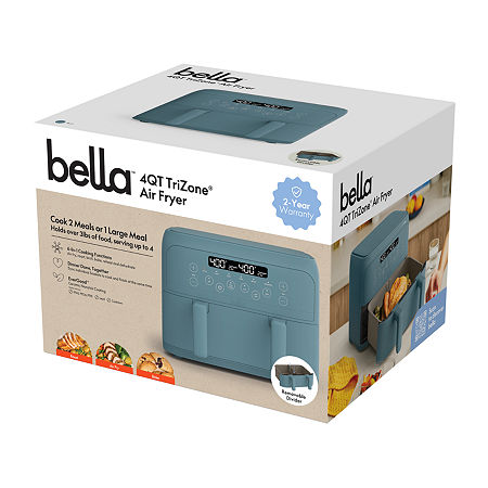 Bella 4Qt Trizone Air Fryer, Fits-anywhere Kitchenware, One Size, Blue