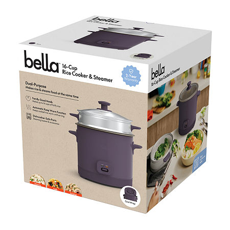 Bella 16-Cup Rice Cooker, Fits-anywhere Kitchenware, One Size, Purple