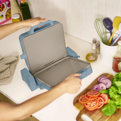 (beige) bella Fold & Store Dual Temp Griddle, Fits-anywhere kitchenware