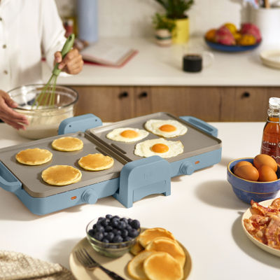 (beige) bella Fold & Store Dual Temp Griddle, Fits-anywhere kitchenware