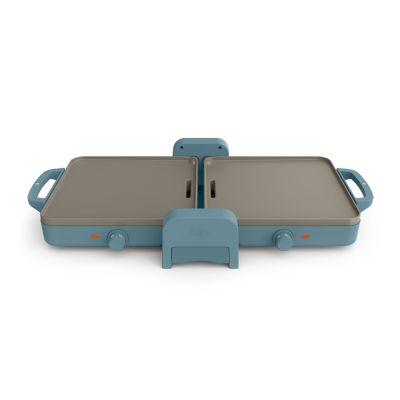 (beige) bella Fold & Store Dual Temp Griddle, Fits-anywhere kitchenware