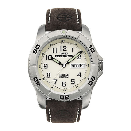 Timex Expedition Elevated Mens Brown Leather Strap Watch T466819J, One Size