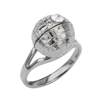 Star Wars® Stainless Steel 3D Death Star Ring