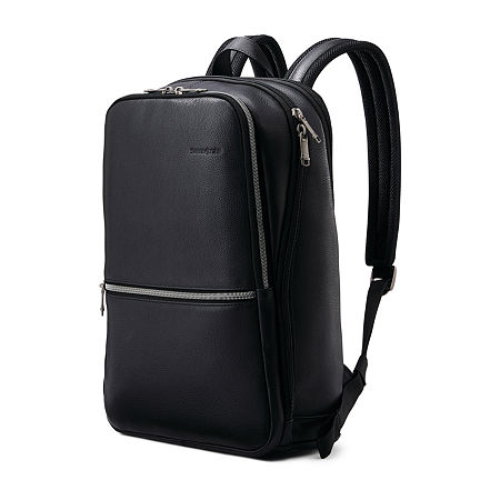 Samsonite Classic Business Leather Slim Backpack, One Size, Black