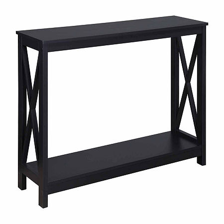 Oxford Console Table With Shelf, One Size, Black