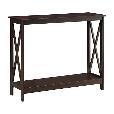 Oxford Console Table With Shelf, One Size, Brown