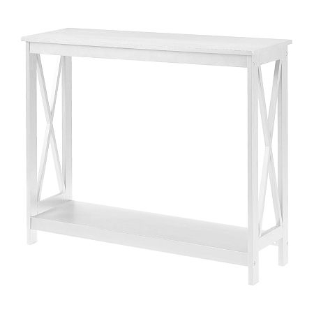 Oxford Console Table With Shelf, One Size, White