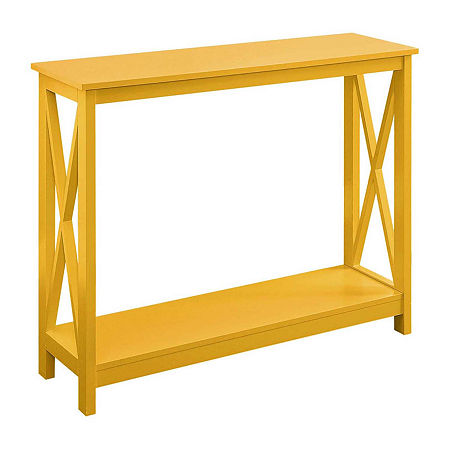 Oxford Console Table With Shelf, One Size, Yellow