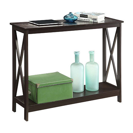 Oxford Console Table With Shelf, One Size, Brown