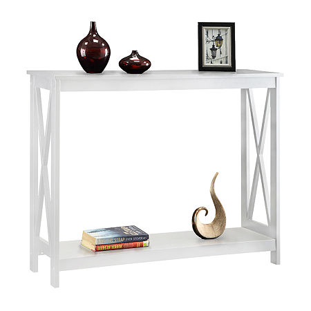 Oxford Console Table With Shelf, One Size, White