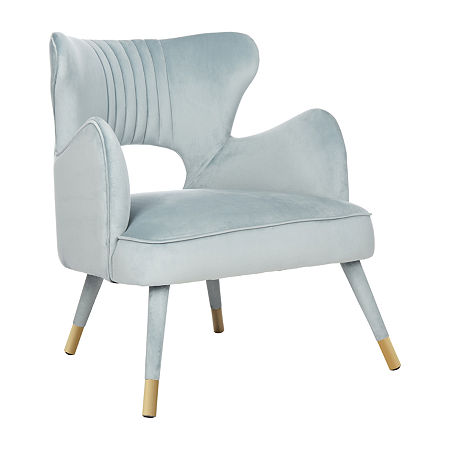 Safavieh Blair Accent Tufted Wingback Chair, One Size, Blue